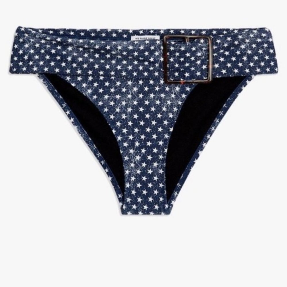 NWT WeWoreWhat Annie Star Print Hipster Swim Bottoms Large L
